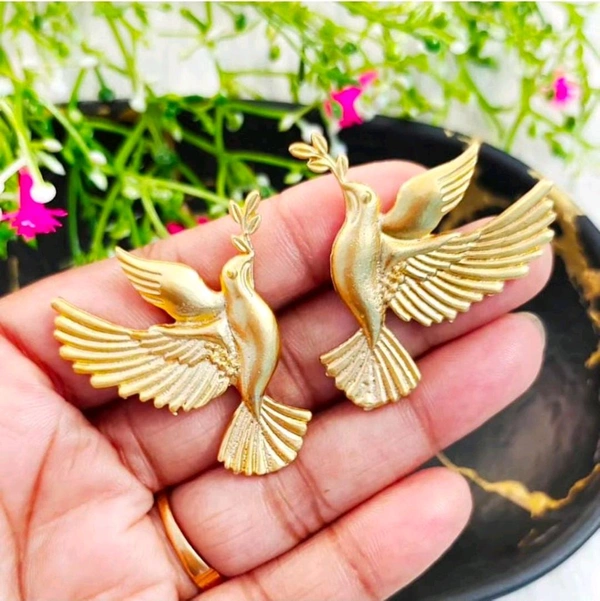 Beautiful Golden Dove Studs