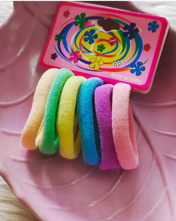 Cute Pastel Mini Hair ties ( Pack of 6 colors)