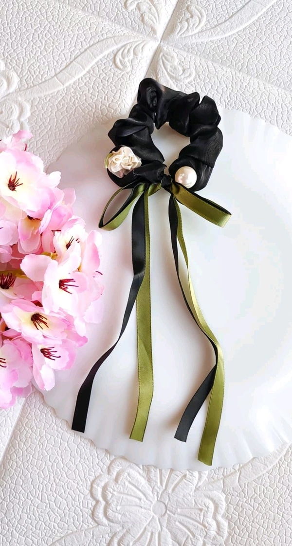 Pretty Organza Ribbon Scrunchies 