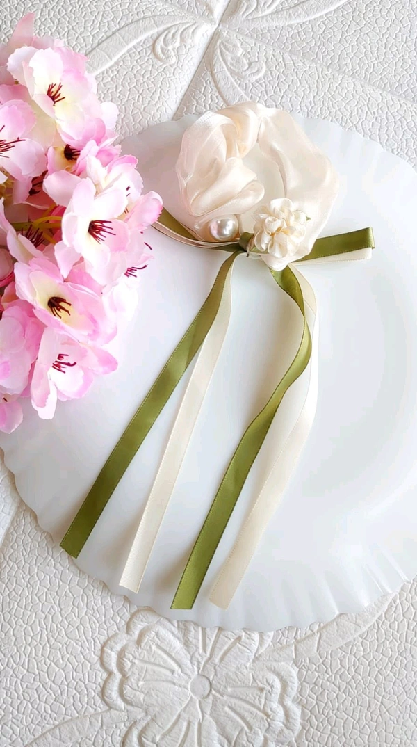 Pretty Organza Ribbon Scrunchies 