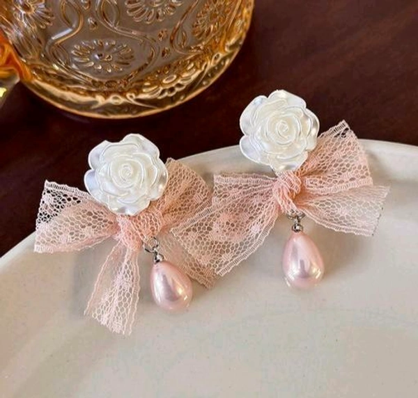 Cute Korean Fairy Knot Bow Earrings 