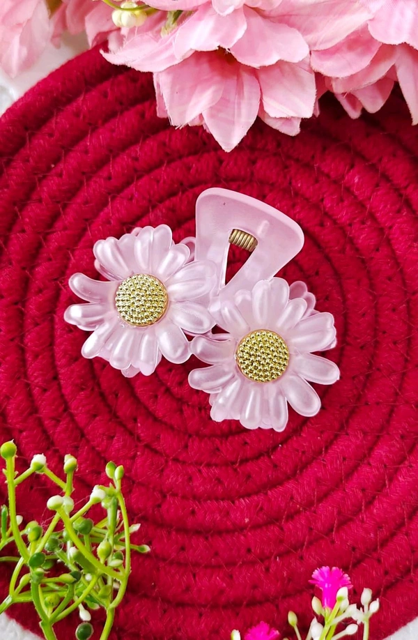 Transparent Daisy Hair Claws 