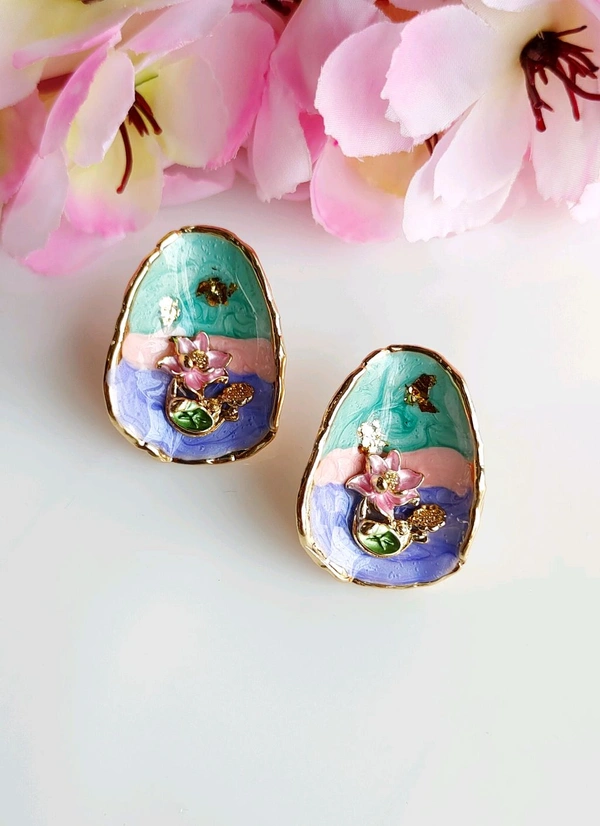Quirky Floral Beach Studs Editions