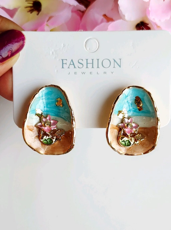 Quirky Floral Beach Studs Editions