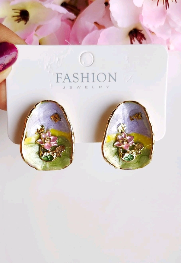 Quirky Floral Beach Studs Editions