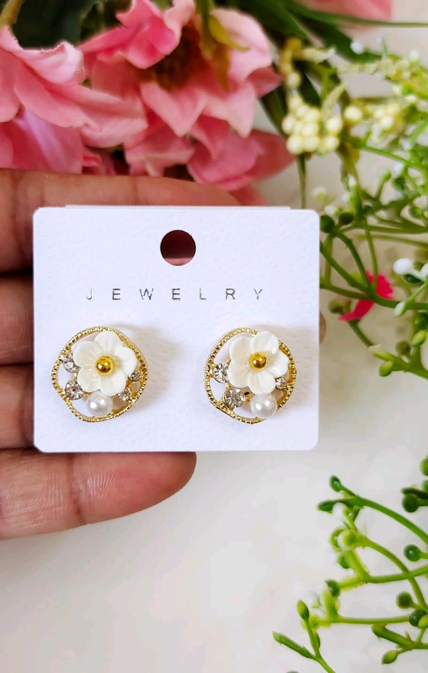Beautiful Floral Korean Studs