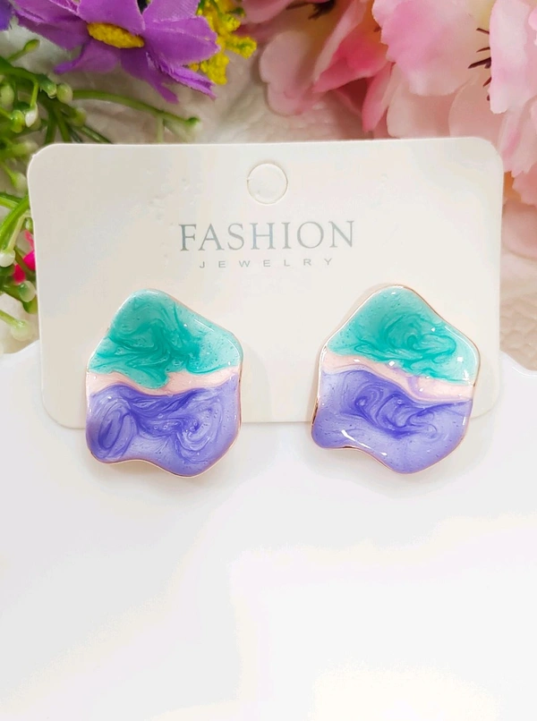 Quirky Marble Finsihed Studs