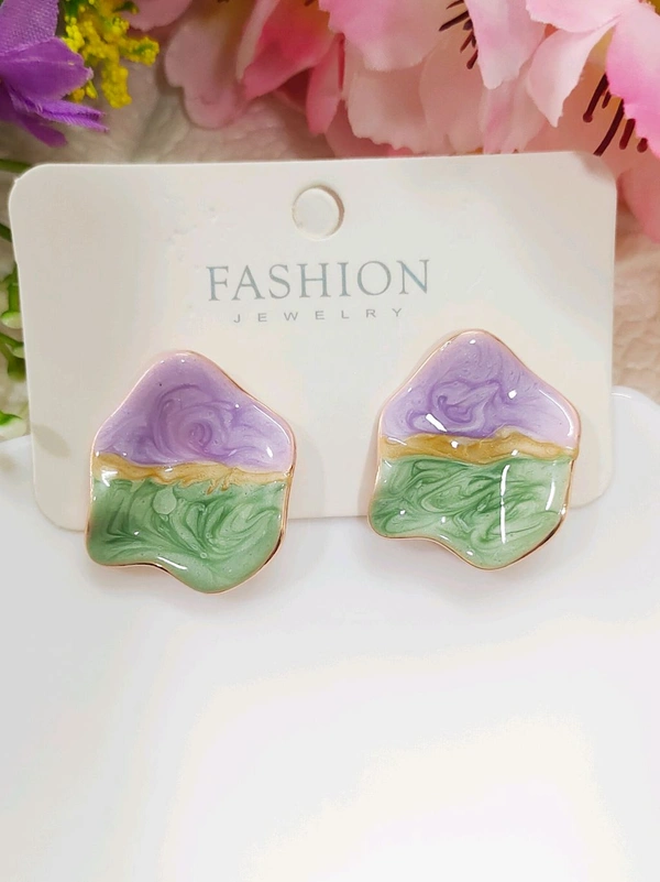 Quirky Marble Finsihed Studs