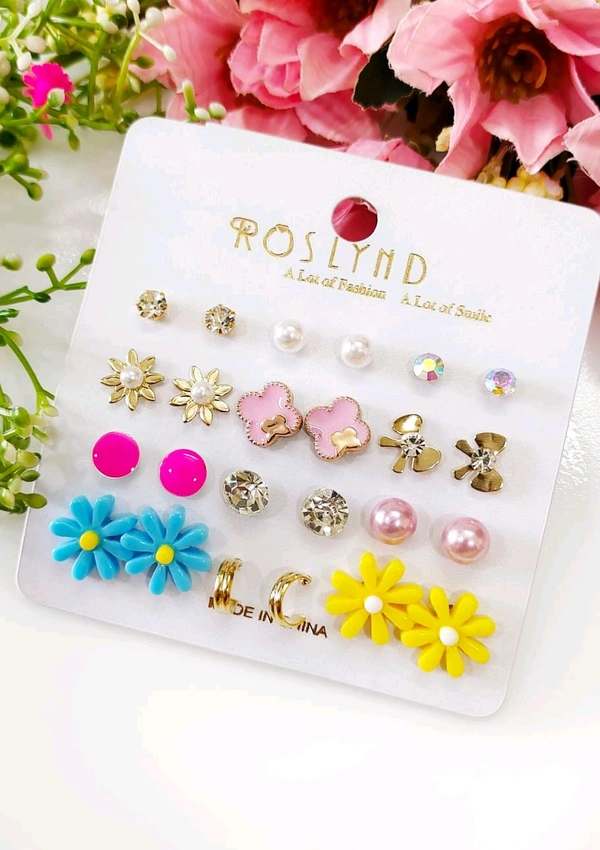 Beautiful Daily Studs Combo Card 12pairs