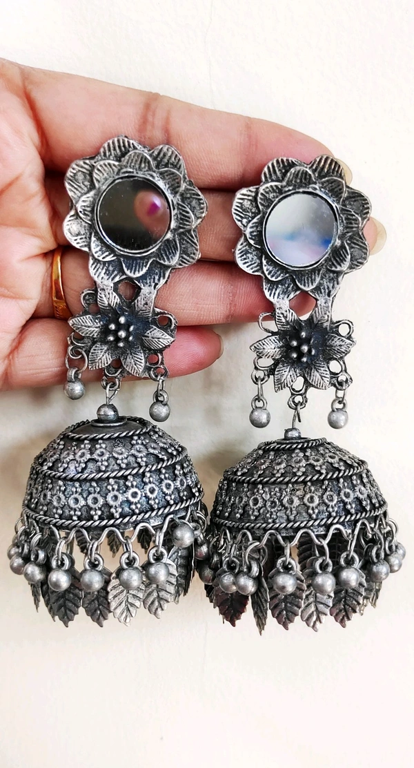 Gorgeous Black Polish Long Jhumka