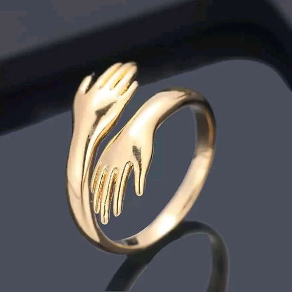 Stainless Steel Golden Couple Ring