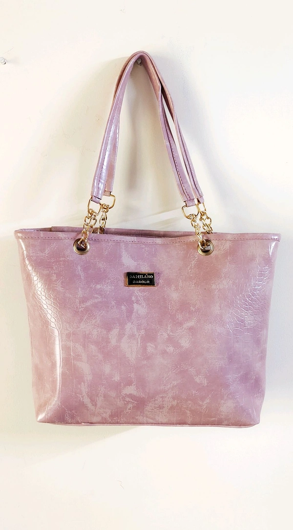 Stylish Croco Tote Bags - Pink