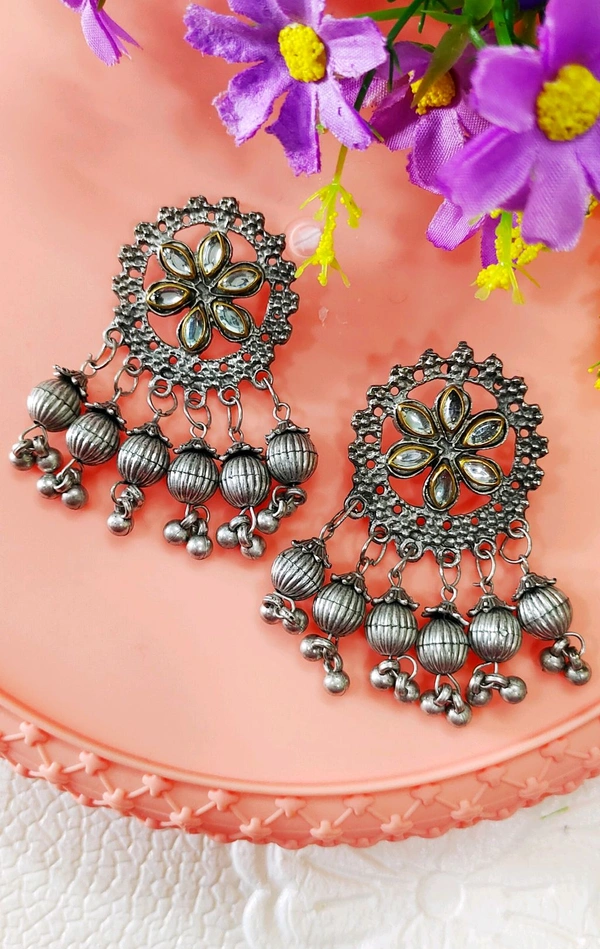 Unique Trending Oxidized Chakra Danglers 