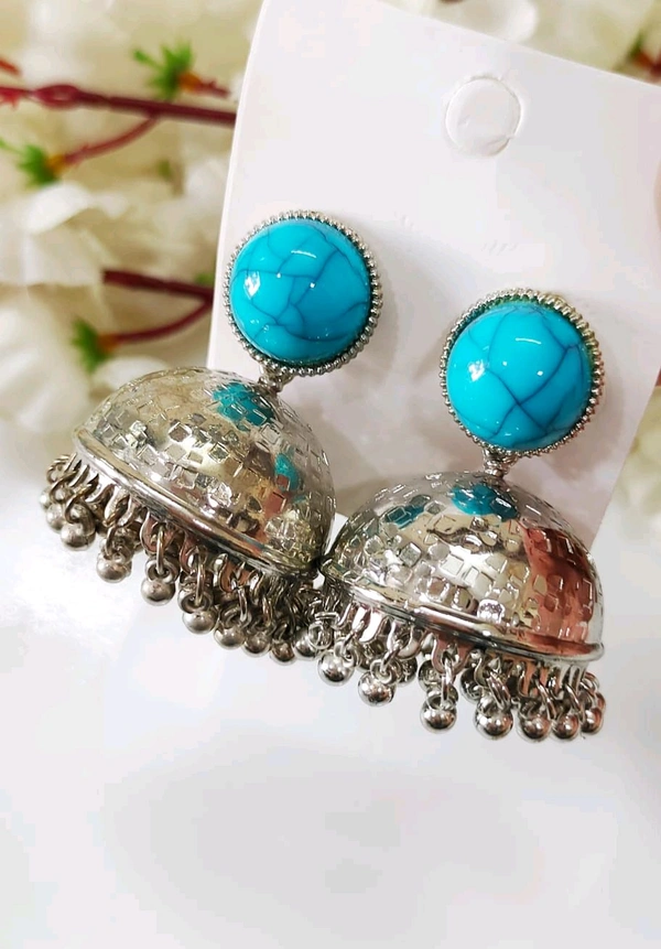 Lightweight German Silver Hollow Jhumka 