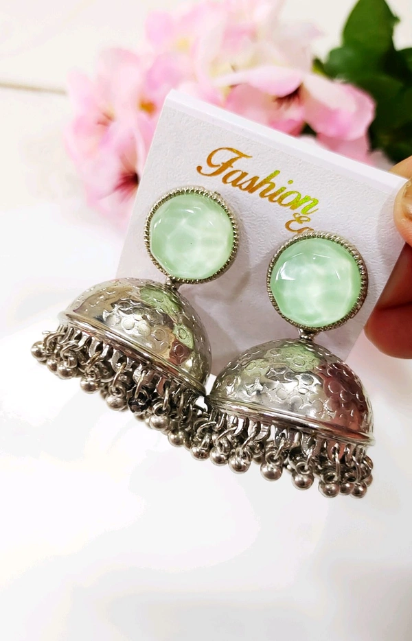 Lightweight German Silver Hollow Jhumka 