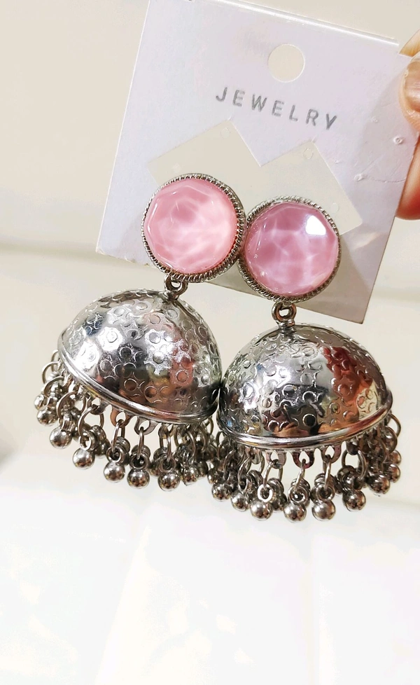Lightweight German Silver Hollow Jhumka 