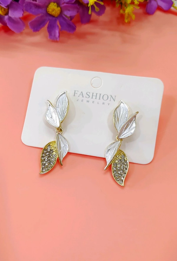 Pearl White Designer Korean Studs