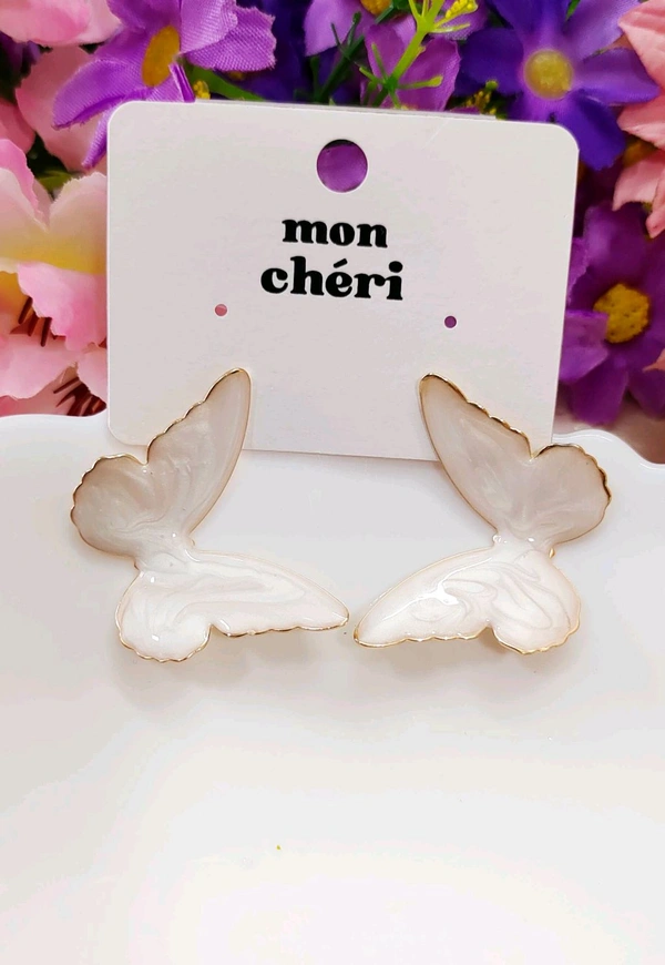 Korean Enameled Butterfly Studs