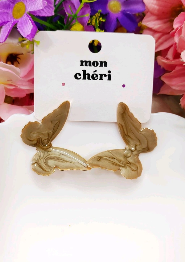 Korean Enameled Butterfly Studs
