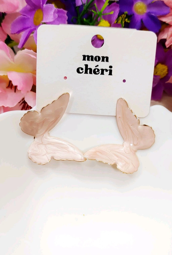 Korean Enameled Butterfly Studs