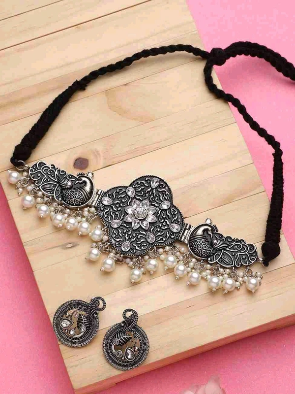 Beautiful Oxidized Choker Set 
