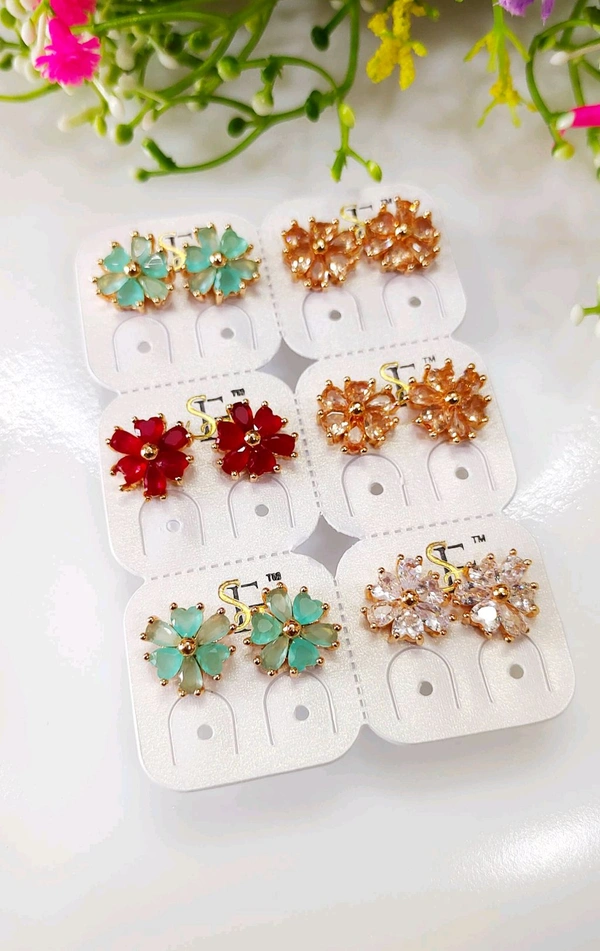 Stylish floral AD Studs