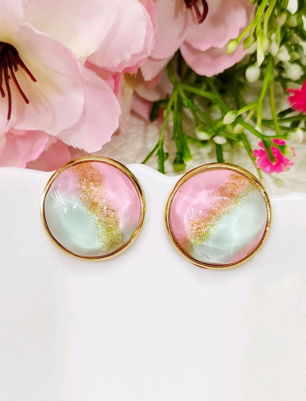 Quirky Round Resin Studs