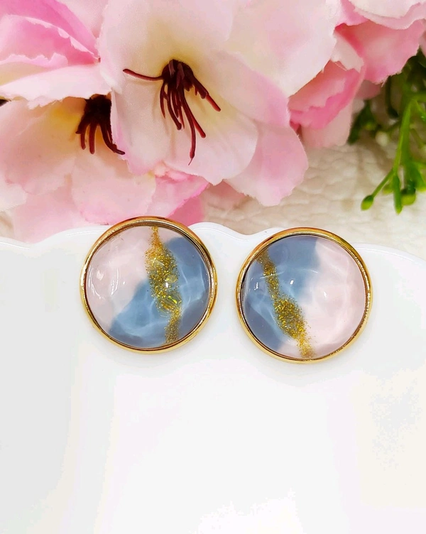 Quirky Round Resin Studs
