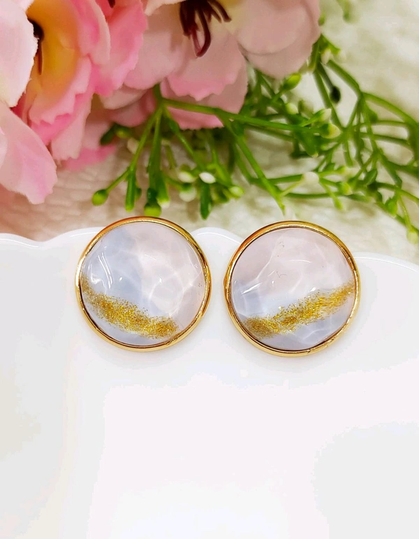 Quirky Round Resin Studs
