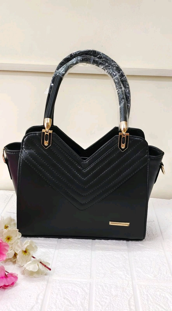 Stylish Rich Black Office HandBag 
