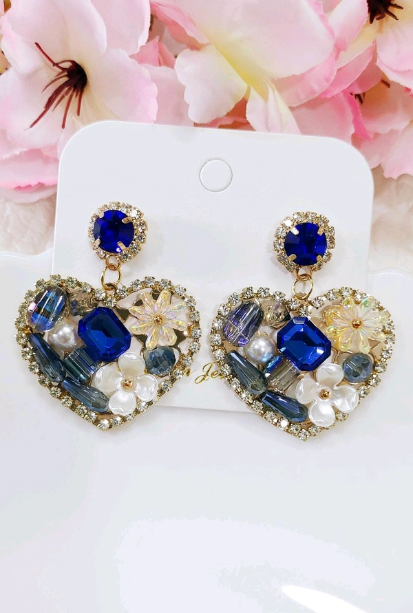 Intricate Filled Heart Earrings Statement Styles 