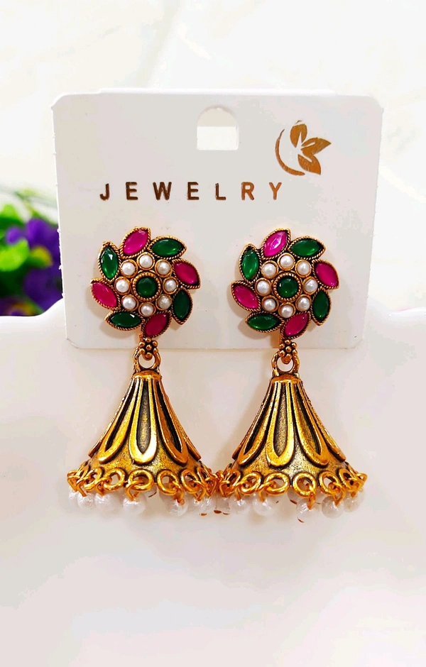 Beautiful Golden Cone Jhumka