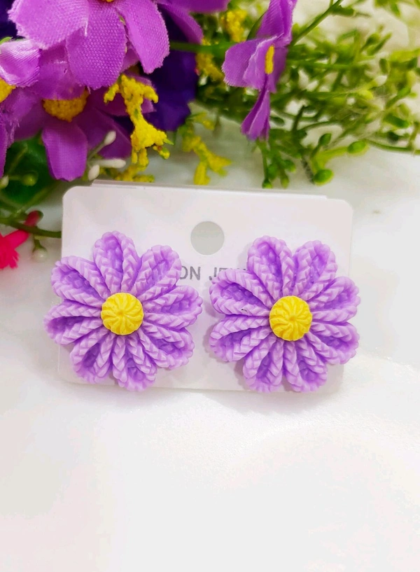 Flower Medium Size Studs