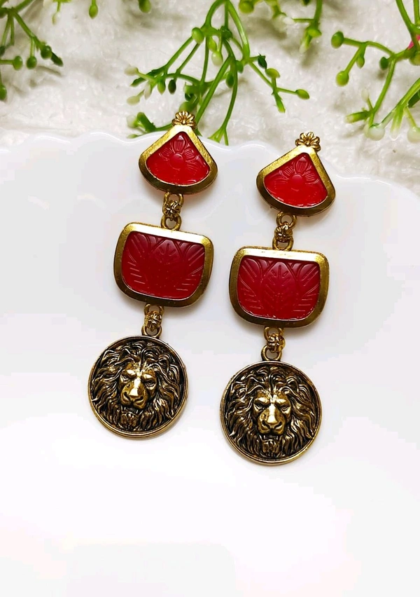 Antique Lion Danglers 