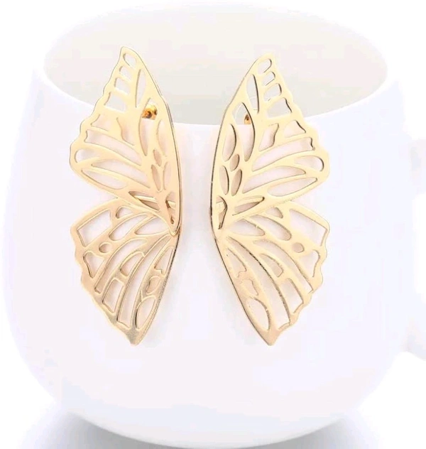 Stylish Korean Golden Butterfly Earrings