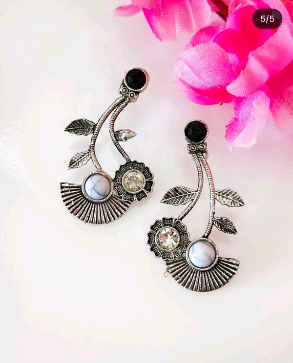 Unique Oxidised Leaf Studs