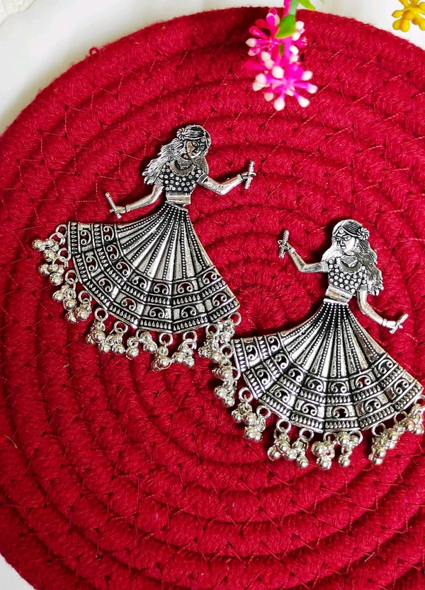 Navratri Editions Oxidised Garba Earrings 
