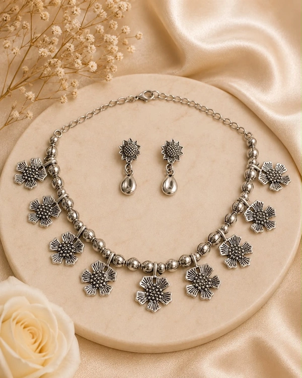 Beautiful German Silver Choker Sets - Style1