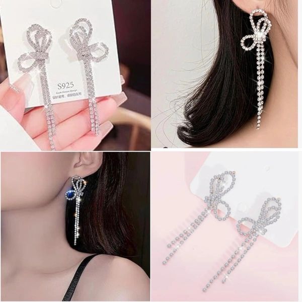 Dazzling Shimmer Bow Earrings 