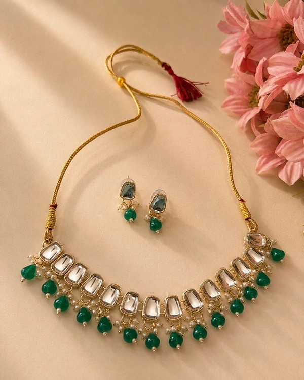 🌸Regal Kundan Drop Collection 🌸 - Maroon