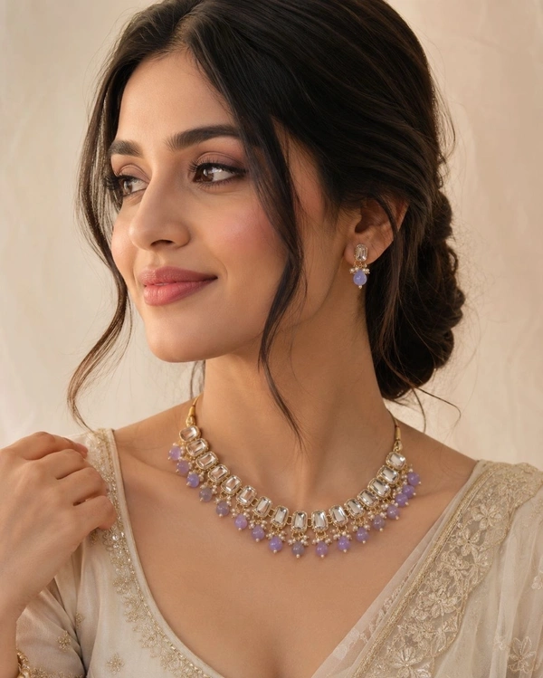 🌸Regal Kundan Drop Collection 🌸 - Maroon