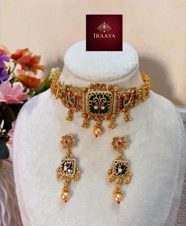  *Antique Vamika Choker Necklace Set* 🌸