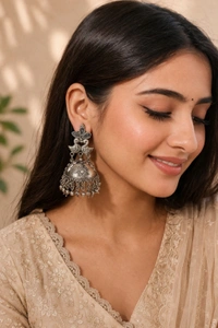 Meher Twin Swan Heritage Jhumka✨