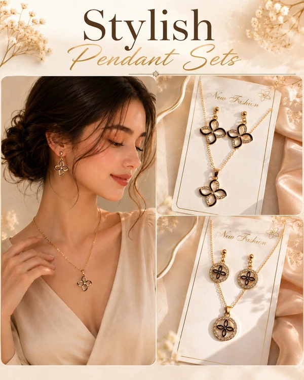 *Stylish Pendant Sets | Elegant Everyday Sparkle* ✨ - Floral