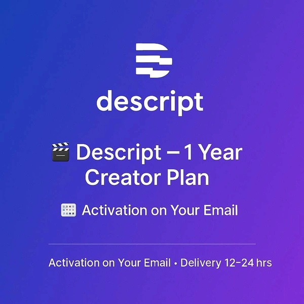 Descript — Creator Plan [12 Months]