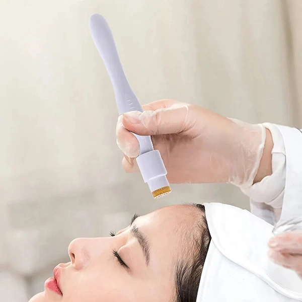 Derma Stamp 1.5 MM With Titanium Needles For Acne Scars, Wrinkles,Hair Regrowth - 1.5 mm, White