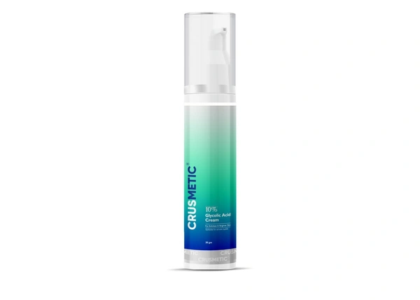 CRUSMETIC 10% Glycolic Acid Cream 30g | Reduce Pigmentation and Tanning | Removes Dead Skin