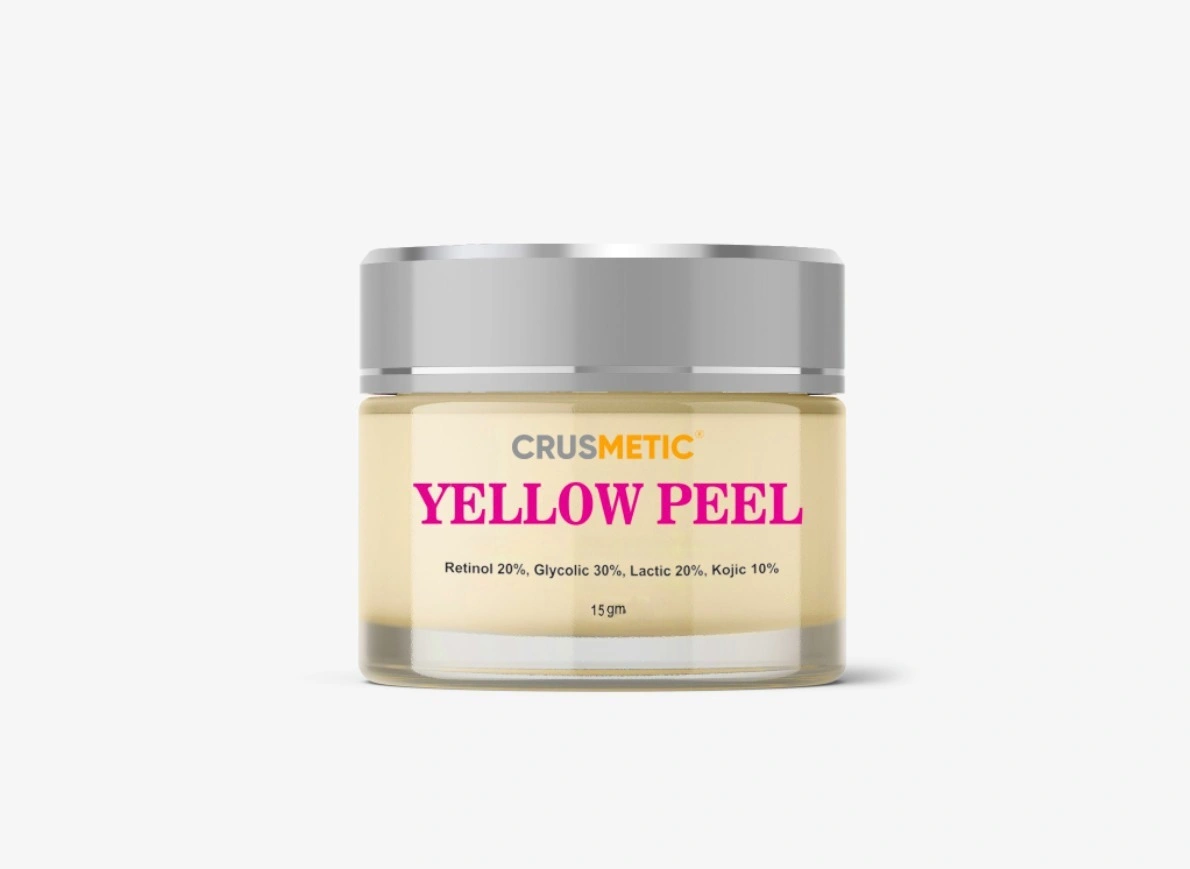 Crusmetic Yellow Peel Reduce Dark Spots | Pigmentation|Improve Skin Colour | Wrinkles and helps in anti-ageing.