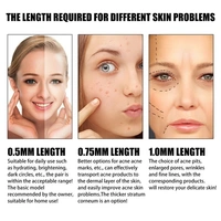 Derma Stamp Adjustable Pen 0mm - 3mm,100 A Titanium micro needles I Amazing Professional Microneedling Pen for Skin Repair, Face, Hair & Beard Growth I Easy to use I Safe and Effective - 0.25 mm to 3.00mm, white