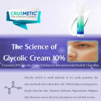 CRUSMETIC 10% Glycolic Acid Cream 30g | Reduce Pigmentation and Tanning | Removes Dead Skin